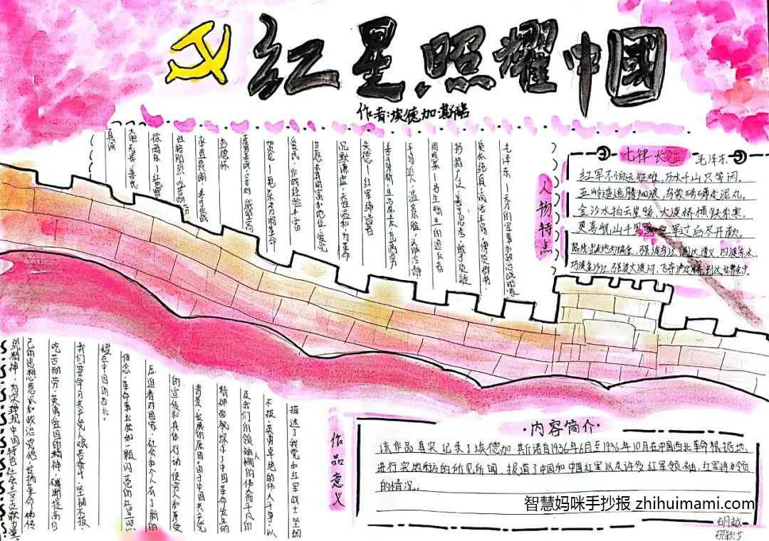 红星照耀中国手抄报绘画一等奖（10张）-图9