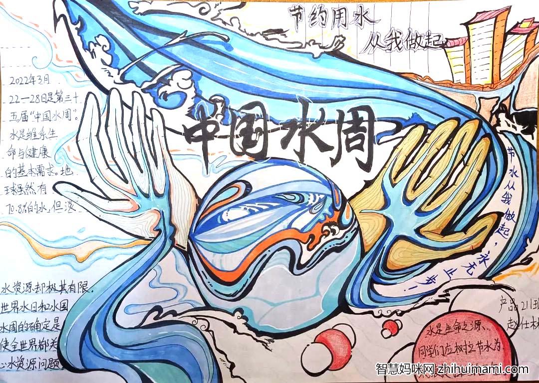 小学生世界水日手抄报一等奖-图3