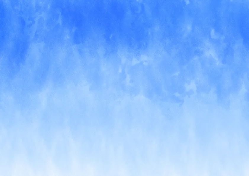 步骤1：首先我们用蓝色做天空背景，注意自上到下做渐变。