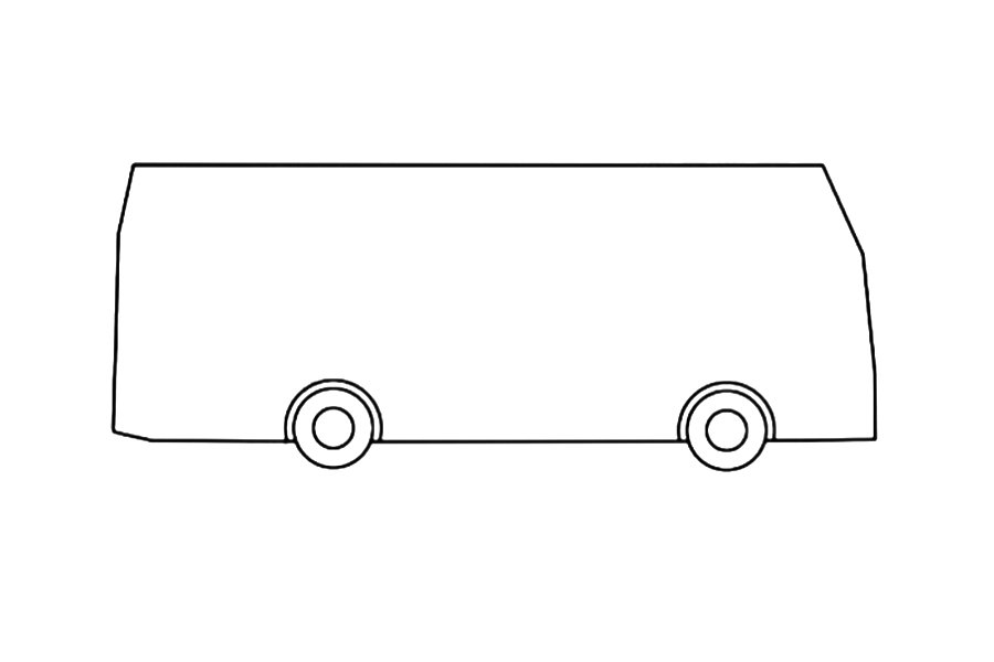 幼儿版简笔画教程 简单五步画公交车-图2