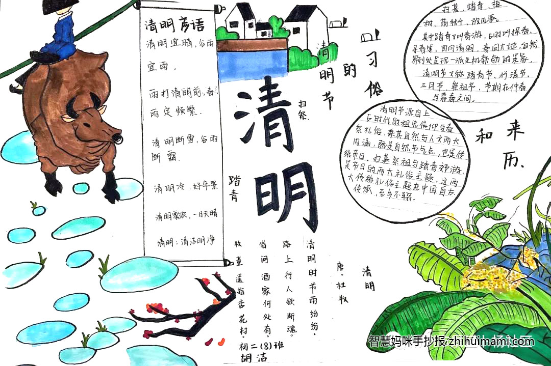 清明追思主题手抄报简单又漂亮（10张）-图9