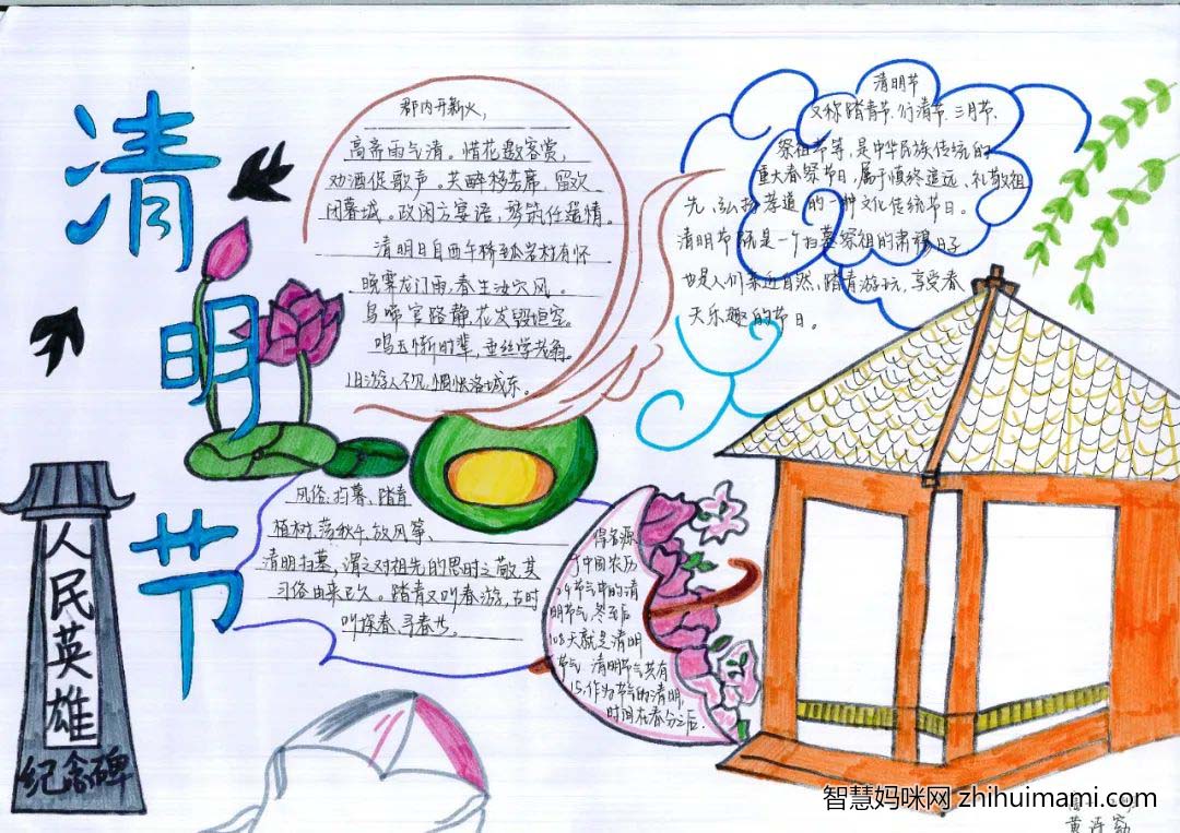清明节手抄报好看简单-图5