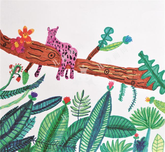 热带雨林儿童画欣赏