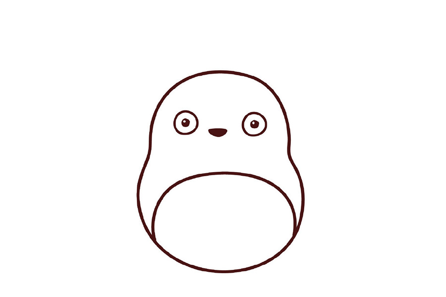 可爱龙猫简笔画画法图解-图4