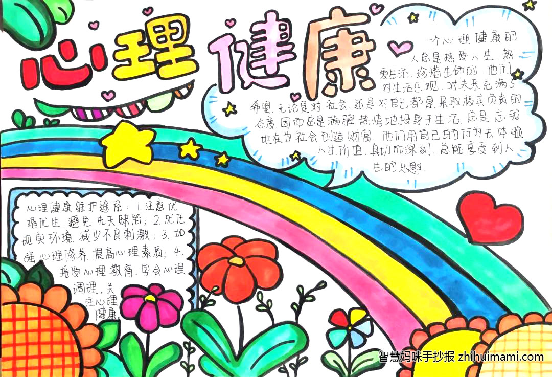 3月25日中学心理健康教育手抄报（7张）-图1