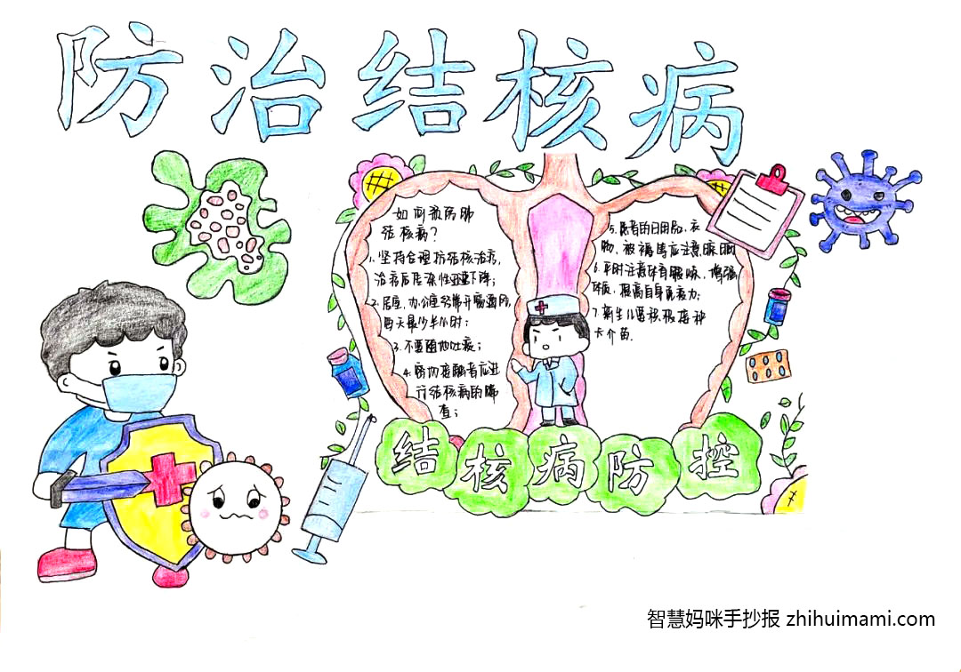 结核病防控的主题手抄报-图3