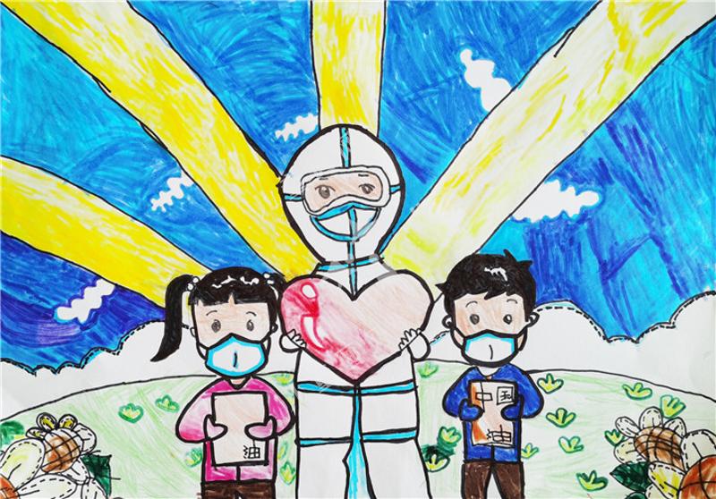 中国加油儿童绘画简单