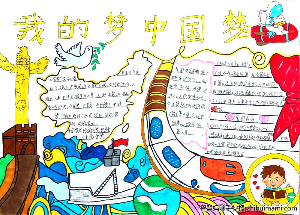 我的中国梦主题手抄报-图1