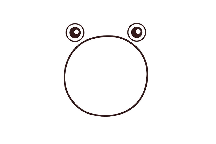 皮卡丘和他的朋友们系列之蚊香蛙简笔画画法步骤-图3