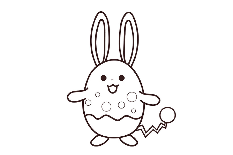 皮卡丘和他的朋友们系列之玛力露丽简笔画画法步骤-图8