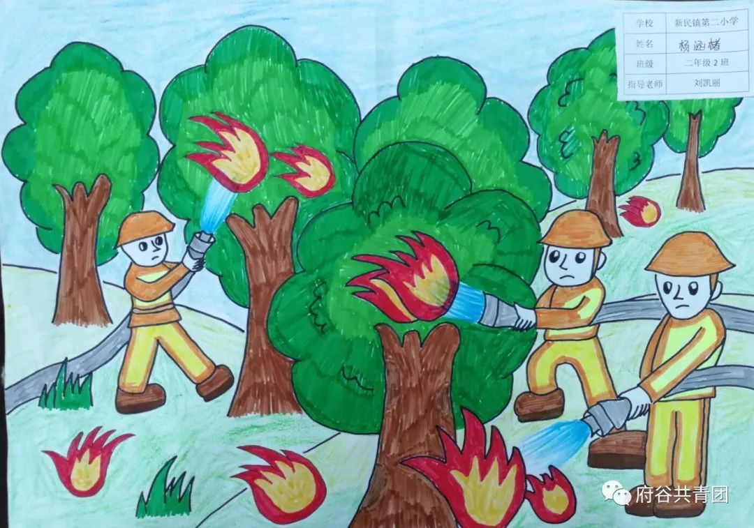 “绿色清明 文明祭扫”主题儿童画-图5
