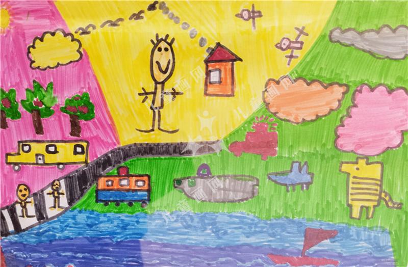 我爱我家创意儿童手绘