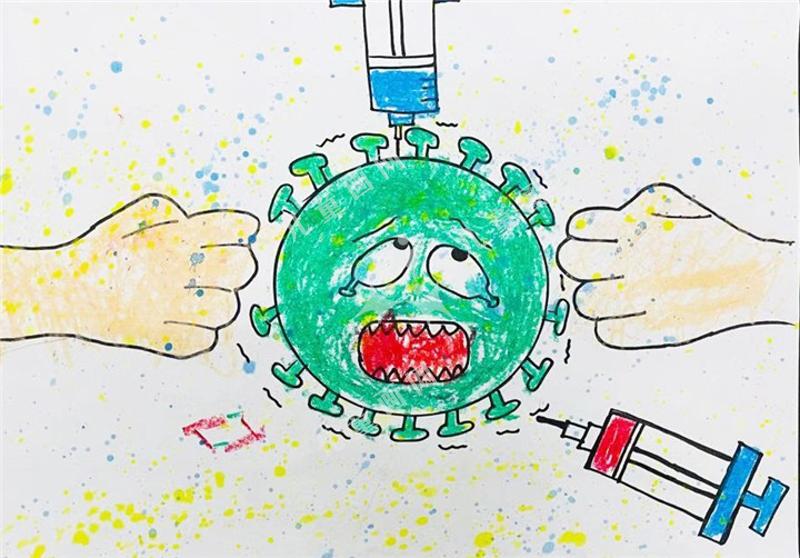 打败病毒儿童画