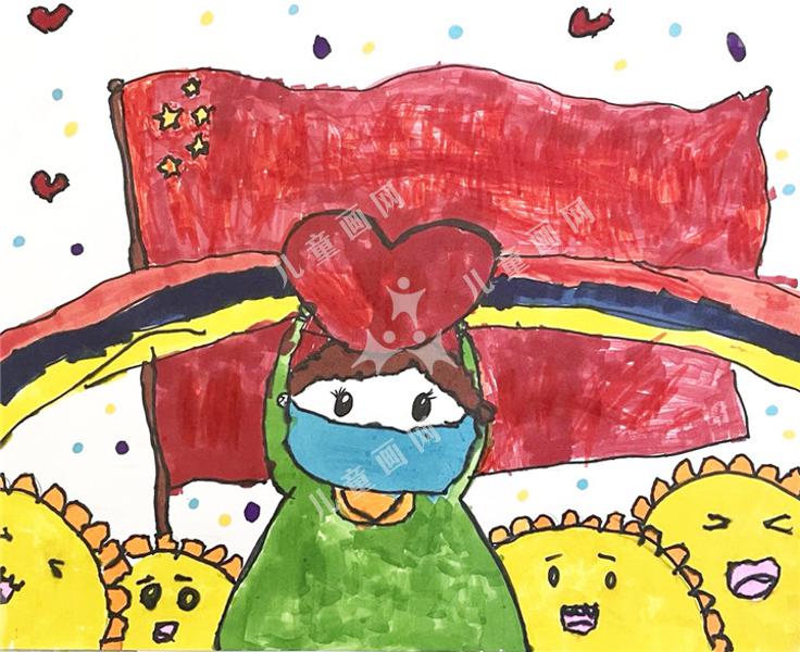 中国加油绘画作品儿童版