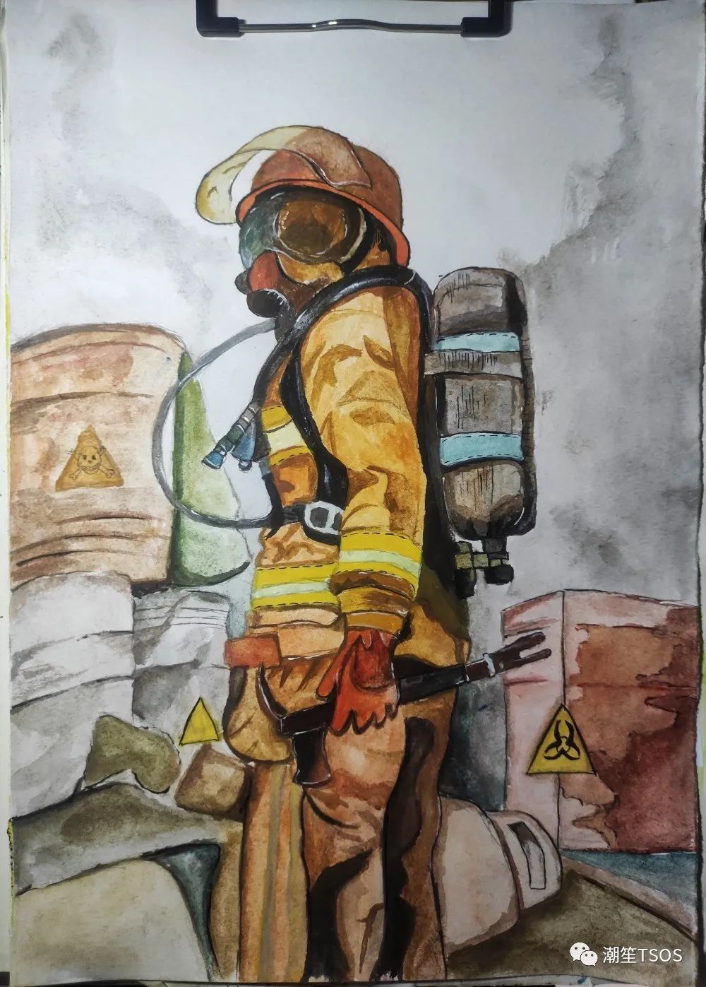 步骤7：《奉献》作品简介：致敬逆行者，弘扬奉献精神，为人民服务。