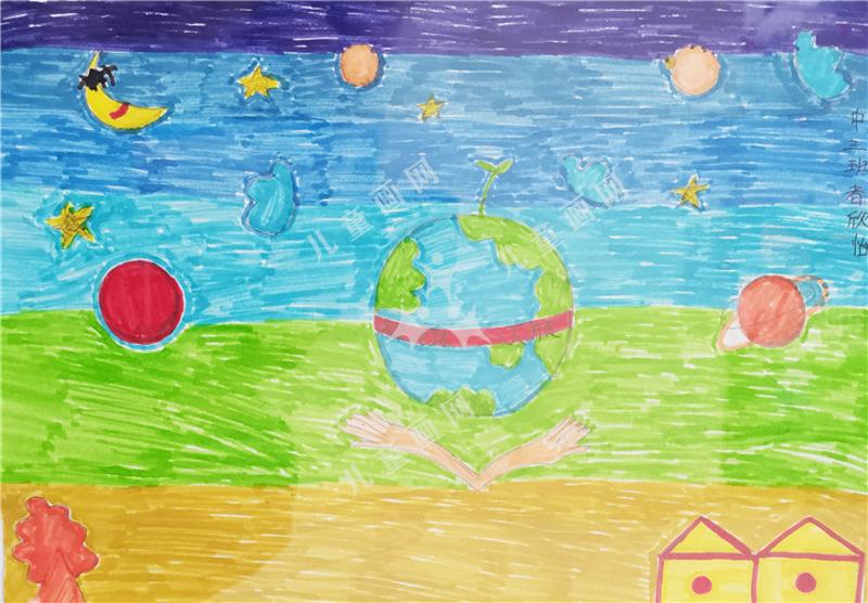 保护地球主题绘画儿童
