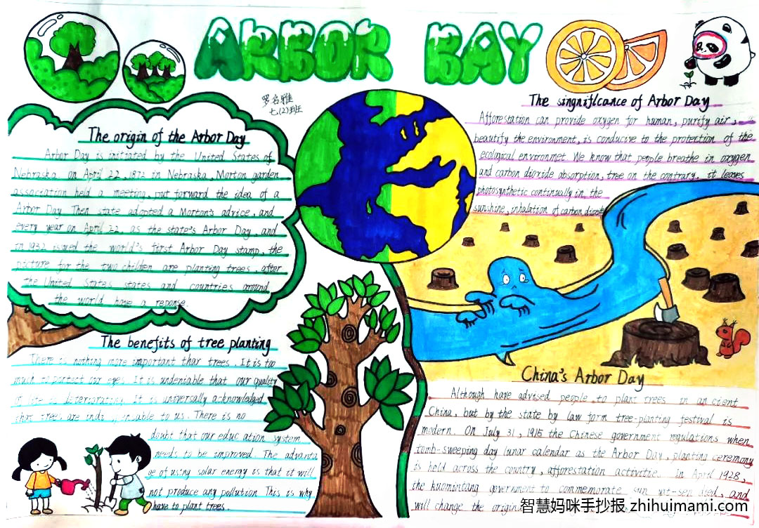 “低碳生活，共创绿色校园”主题英语手抄报（8张）-图1