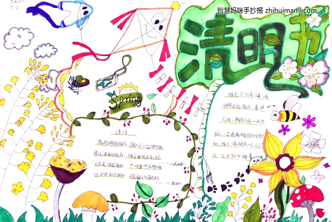 小学六年级清明节文明祭祀的手抄报-图5