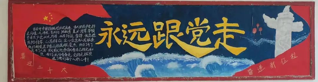 “喜迎二十大，永远跟党走”主题黑板报（12张）-图7