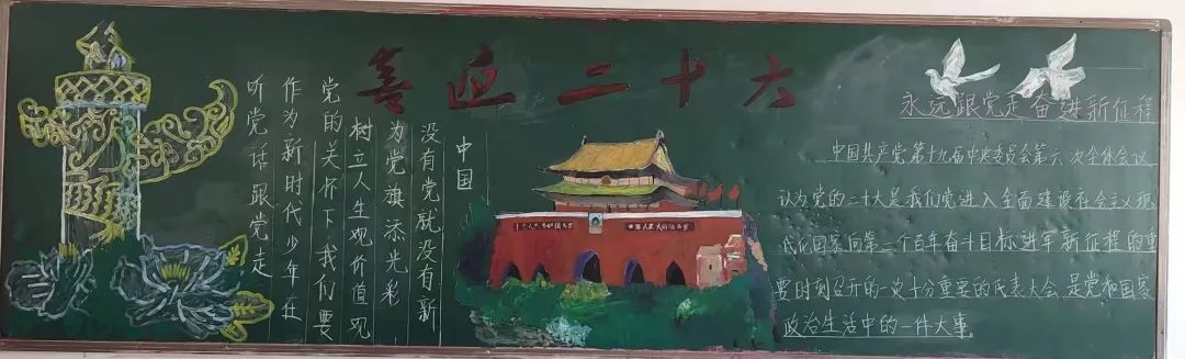 “喜迎二十大，永远跟党走”主题黑板报（12张）-图9
