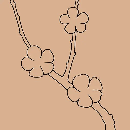 步骤3：用勾线笔对草图进行描线。