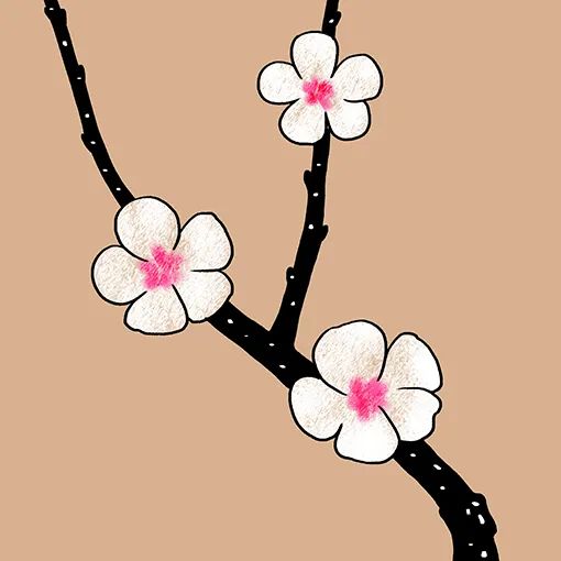 步骤4：用油画棒等工具给画面上色。