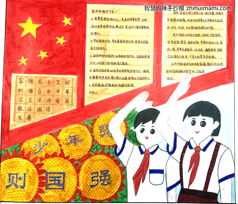 2022国防教育日手抄报一等奖（11张）-图5