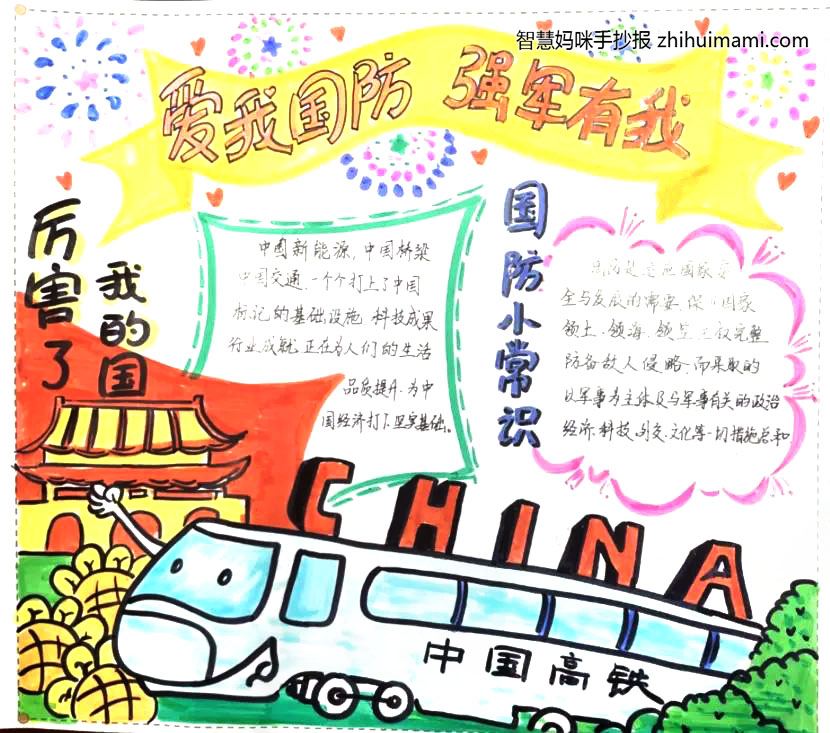 2022国防教育日手抄报一等奖（11张）-图11