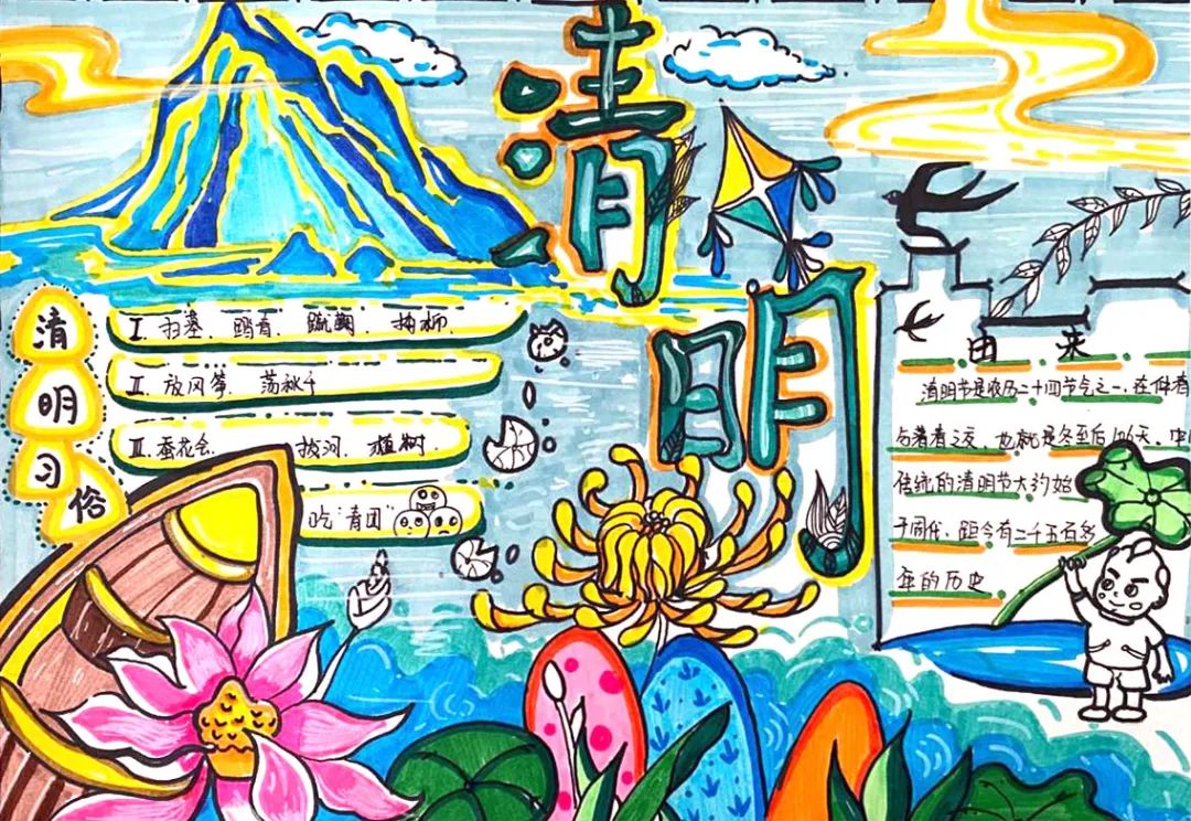 清明时节话家风的手抄报-图5