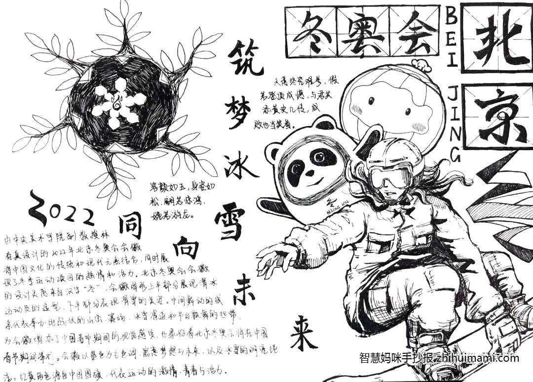 2022一起向未来主题手抄报（13张）-图1