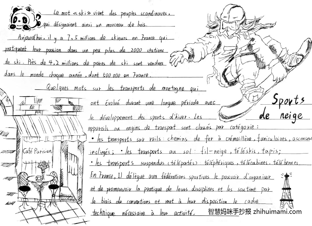 8张超简单的冬奥会英语手抄报-图4