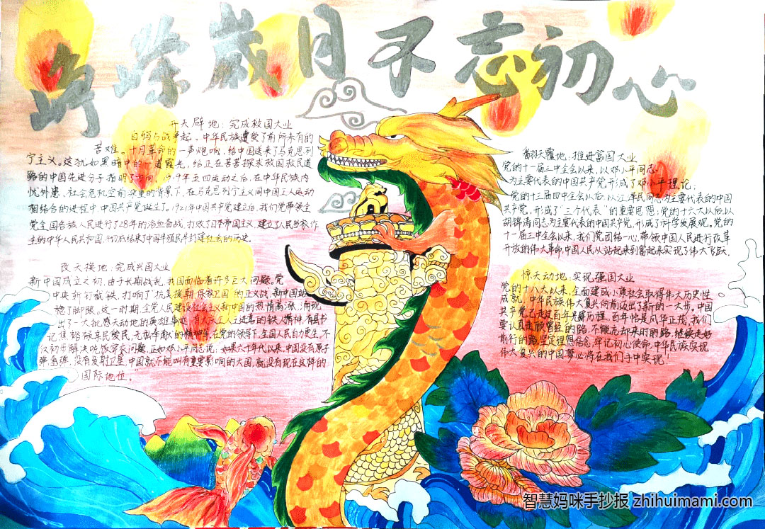 “建团百年，喜迎二十大”主题手抄报一等奖（8张）-图6