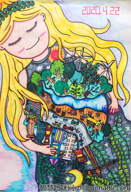 “世界地球日”绘画一等奖作文10张-图4