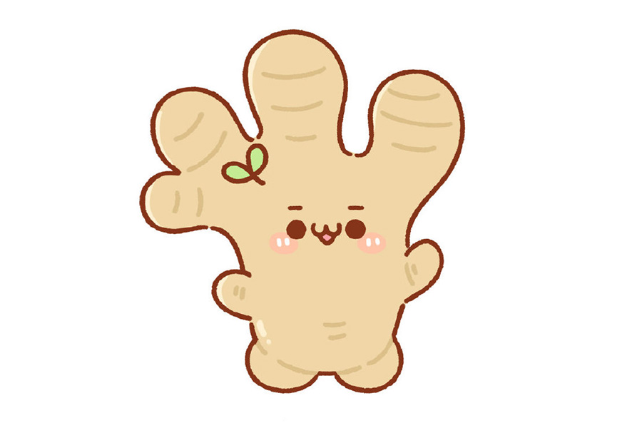 炝锅三杰葱姜蒜简笔画图片-图2