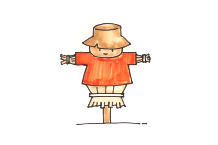 教你画田野里的稻草人