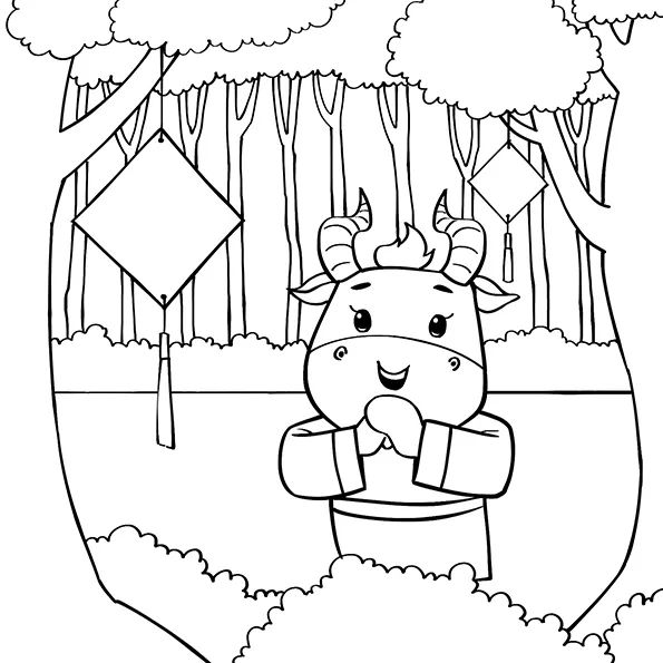 步骤2：勾线，线条要流畅准确，注意线条的叠加遮挡关系。