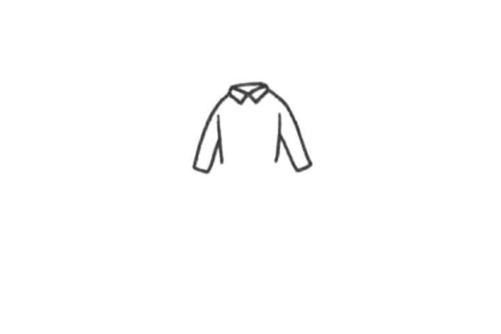 裙子简笔画大全风衣裙装-图1