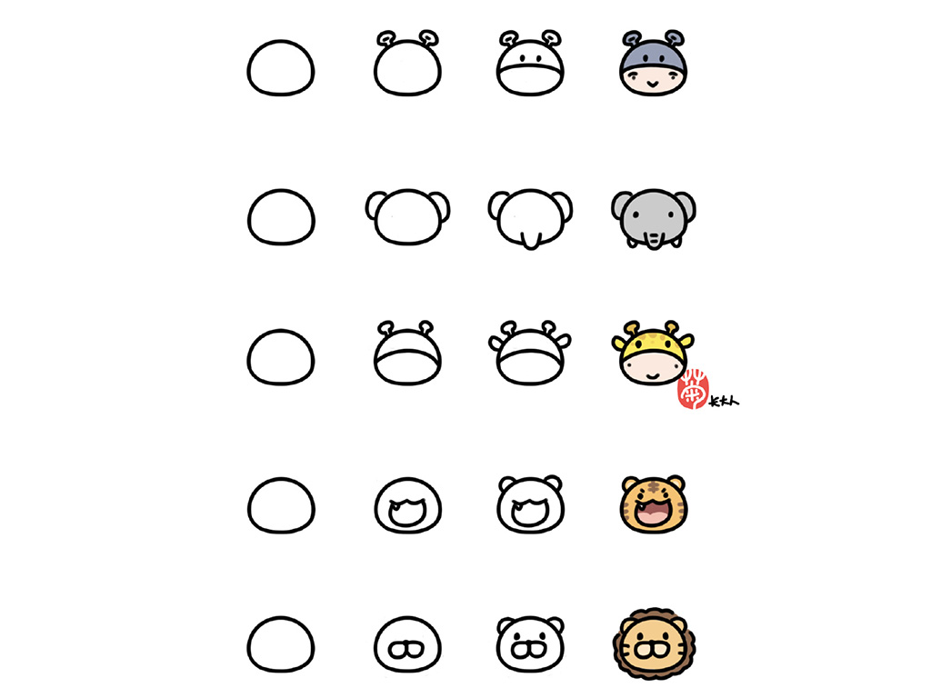 用一个圆画的40种小动物-图4