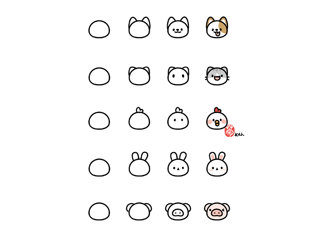 用一个圆画的40种小动物-图6