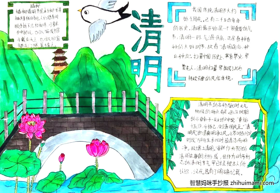 “清明节 缅怀先烈 发扬传统文化 ”主题手抄报（8张）-图4