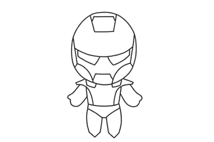 步骤5：画出头像的胳膊。