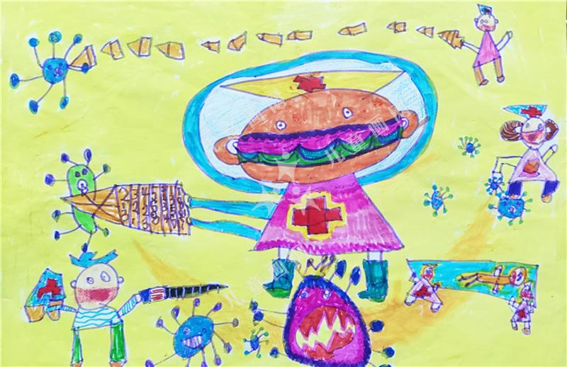 白衣天使辛苦了儿童画