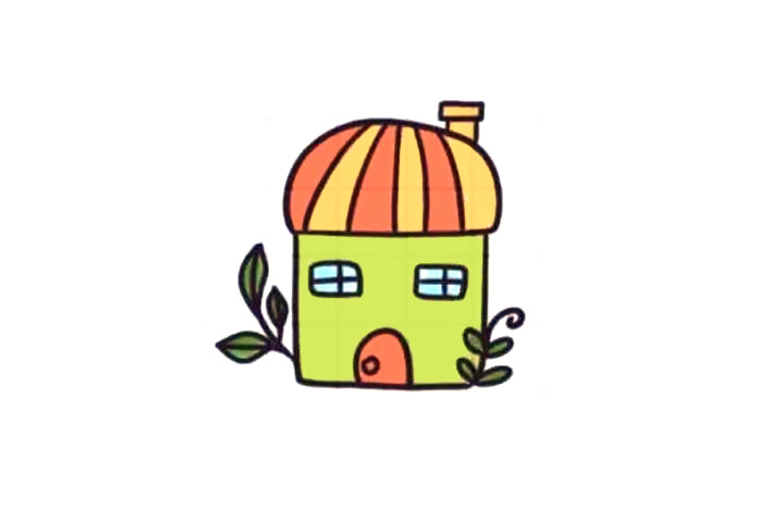 14种简单可爱的小房子简笔画图片-图3