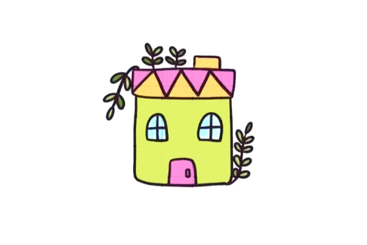 14种简单可爱的小房子简笔画图片-图4