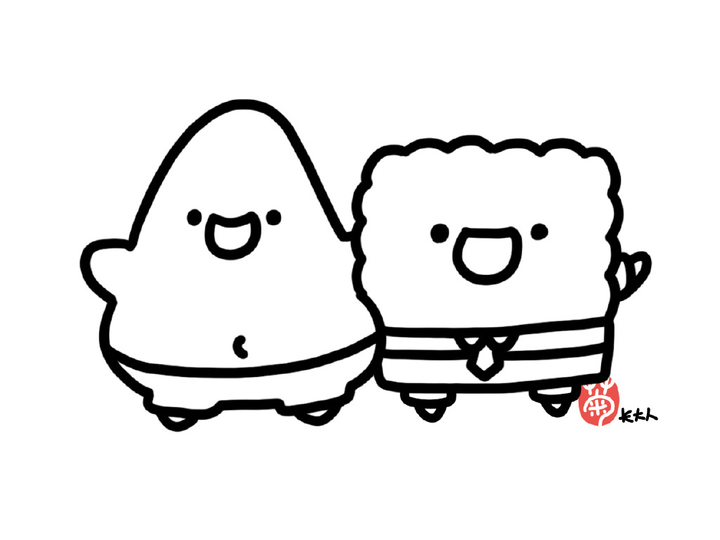 画一对好朋友 可爱的海绵宝宝和派大星-图8