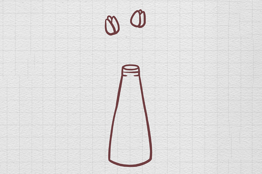 一瓶郁金香花瓶插花简笔画-图2