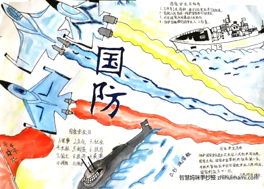 国家安全教育日手抄报绘画（11张）-图7