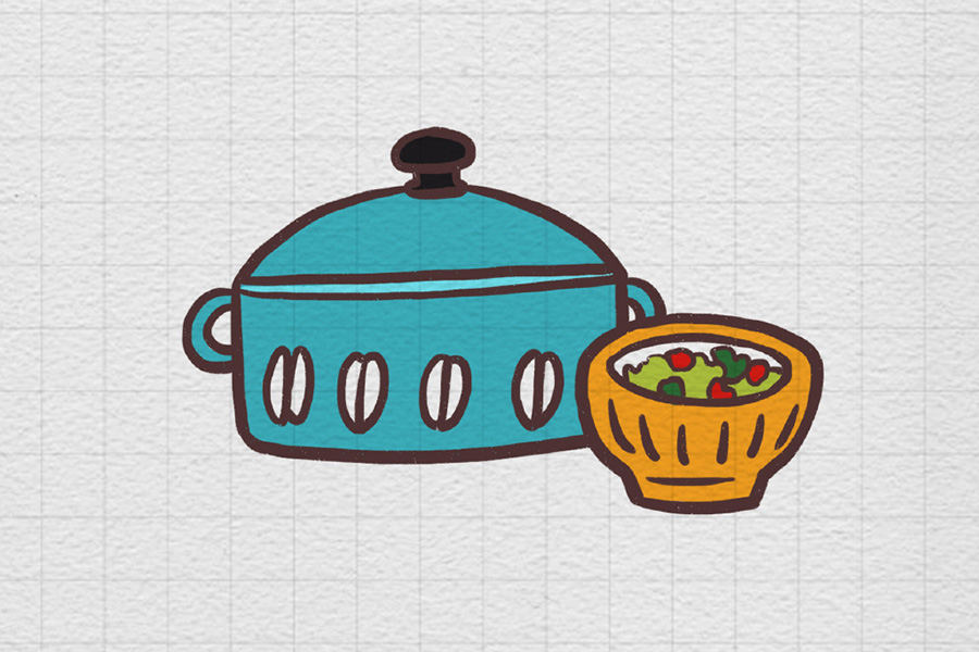 向往的田园生活简笔画图片-图5