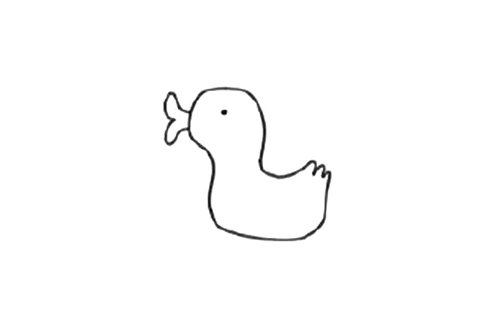 简单鸭子简笔画画法步骤-图3