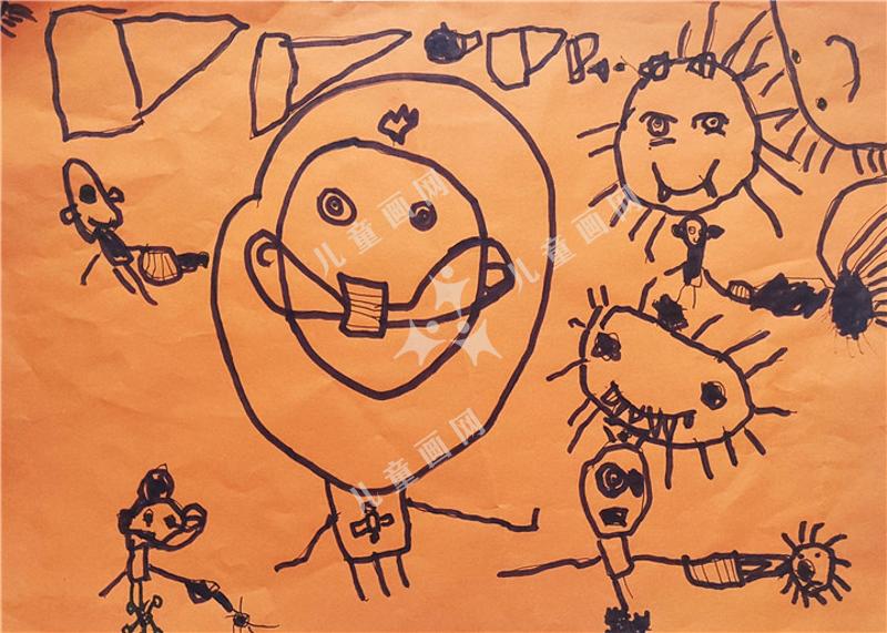 带好口罩抗疫宣传绘画